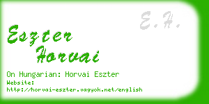 eszter horvai business card